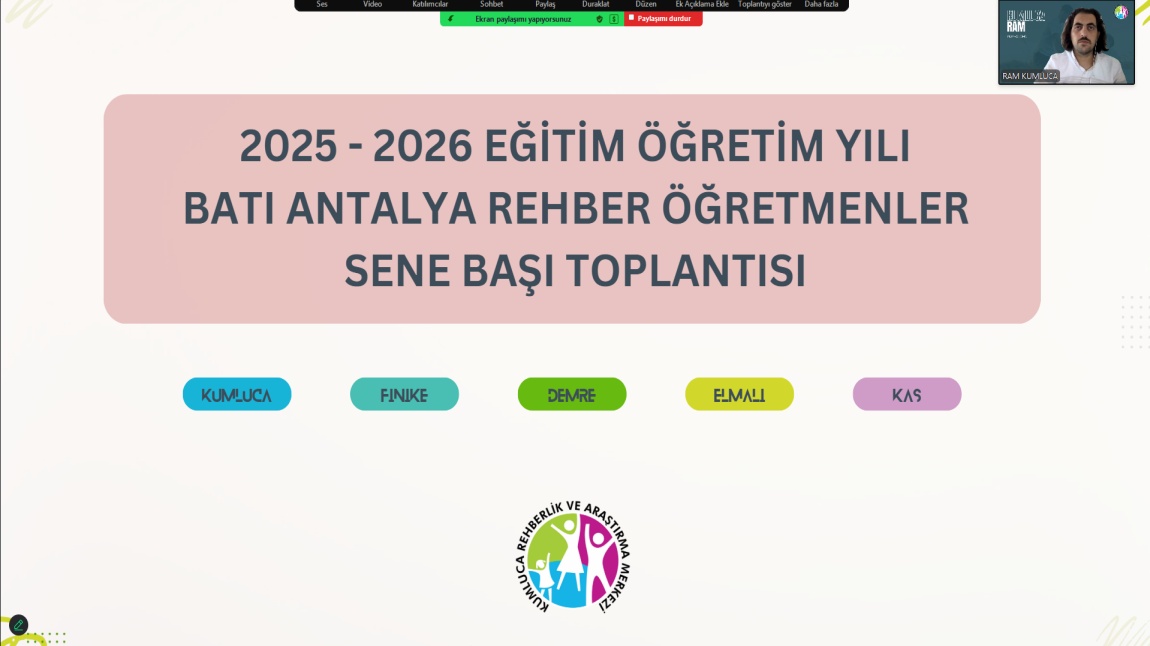 BATI ANTALYA REHBER ÖĞRETMENLER SENE BAŞI TOPLANTISI YAPILDI